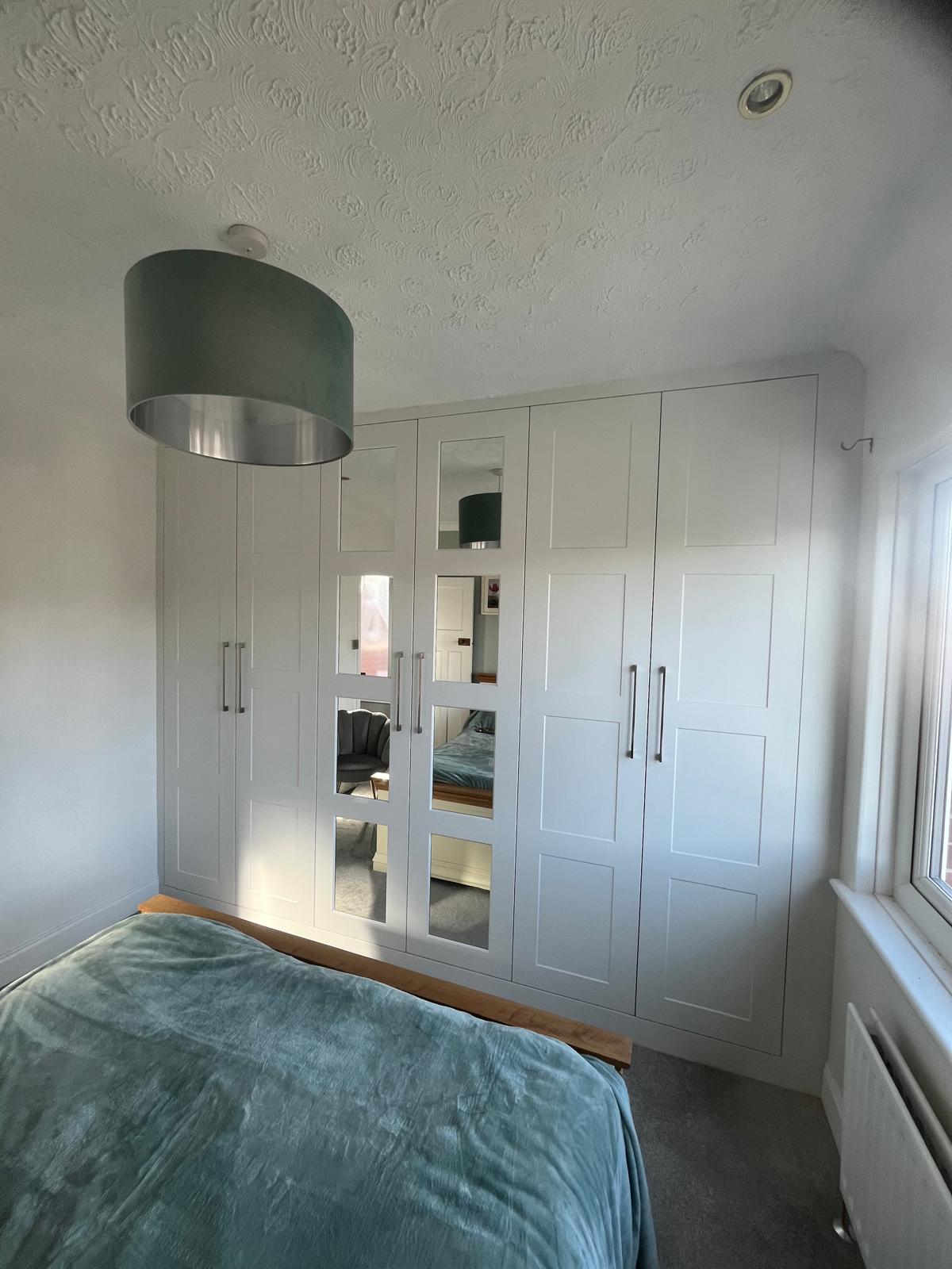 Bespoke fitted wardrobes installed by Bespoke Furniture Group in a Newcastle home