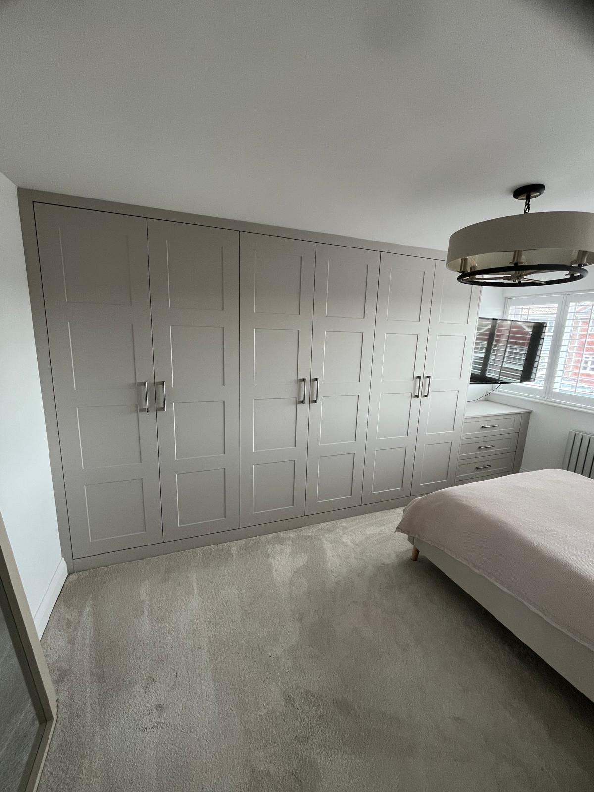 Bespoke fitted wardrobes installed by Bespoke Furniture Group in a Newcastle home