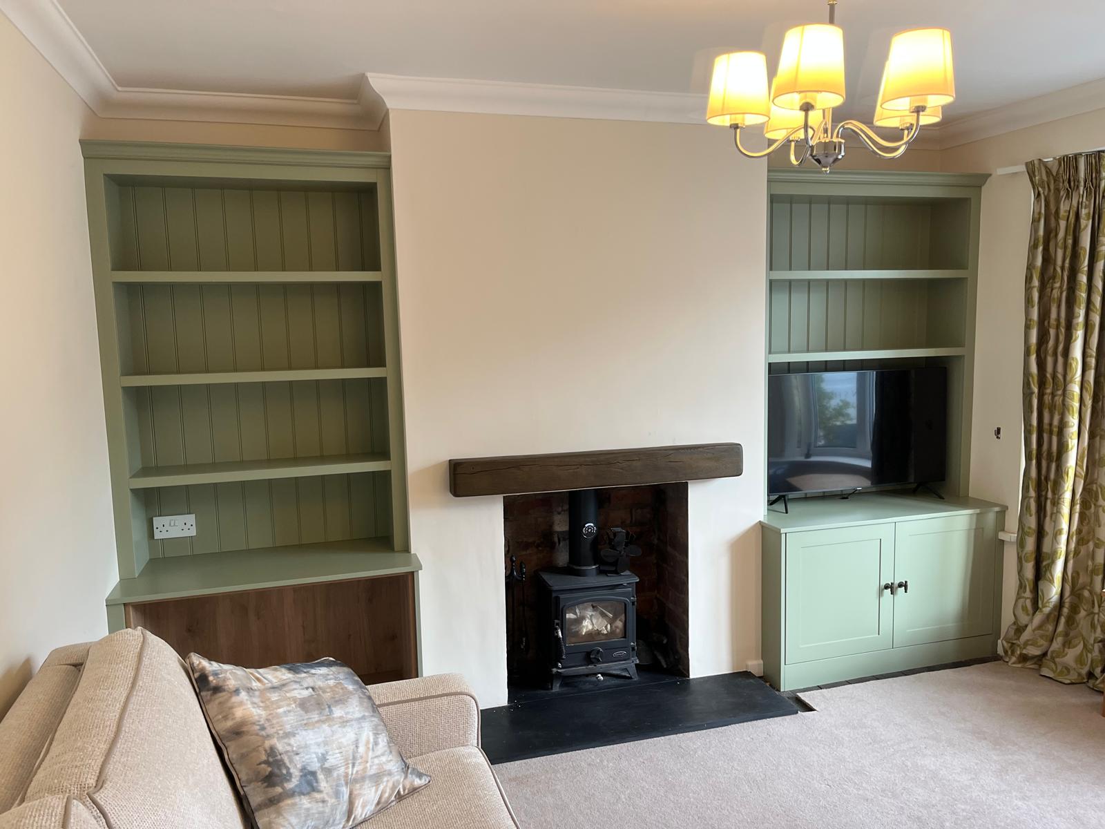 Bespoke floor-to-ceiling fitted bookcases