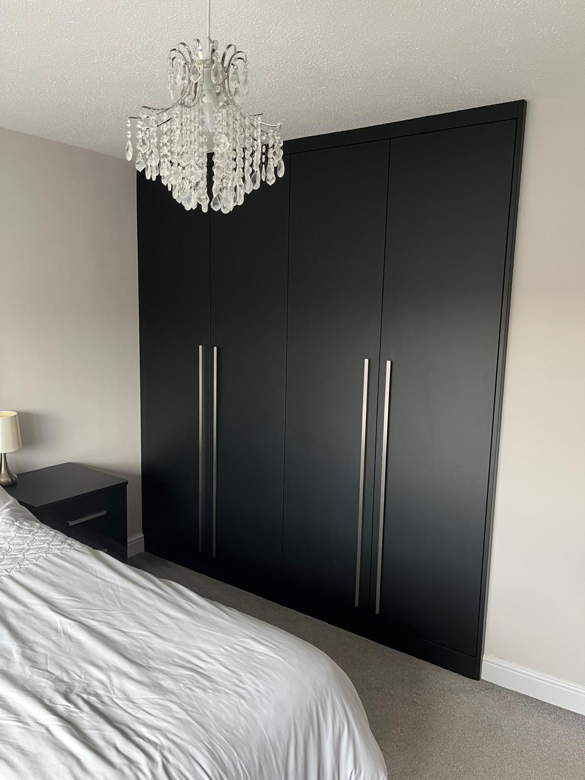 Bespoke fitted wardrobes installed in a Newcastle bedroom