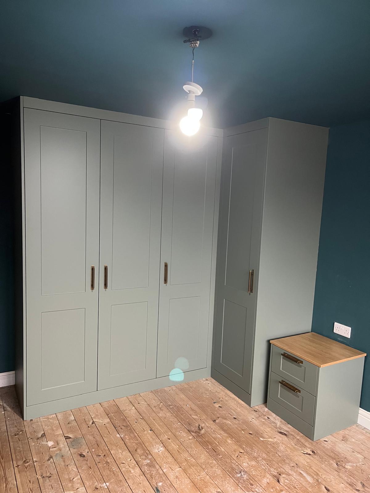 Bespoke fitted wardrobes installed by Bespoke Furniture Group in a Newcastle home