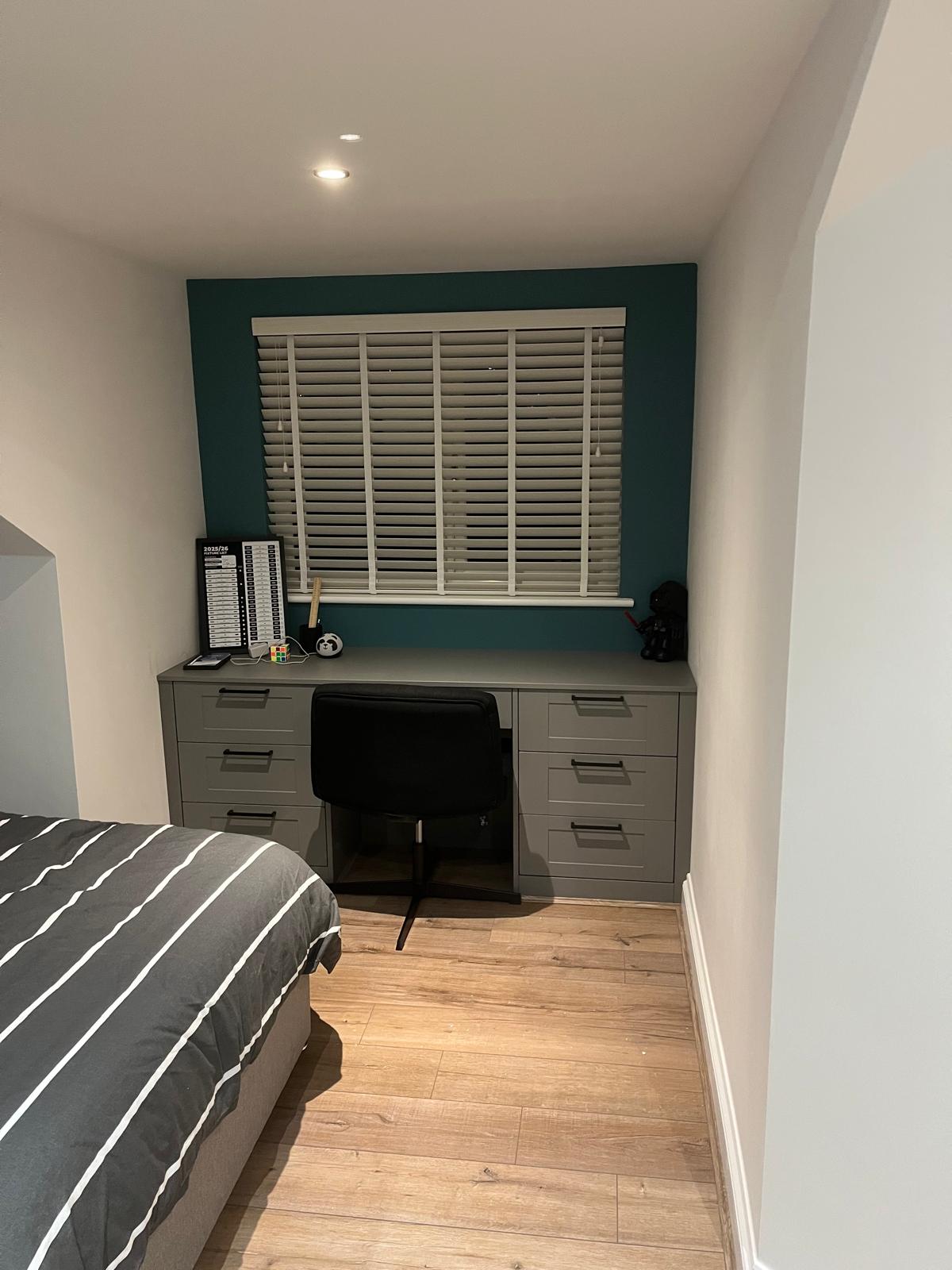 Bespoke fitted bedroom furniture installed by Bespoke Furniture Group in a Newcastle home